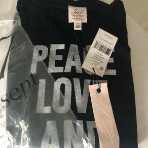 Cinq and Sept Peace Love and Hippies T-shirt